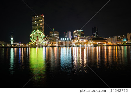 神戶的夜景(兵庫縣神戶市中央區)*拍攝於2017年4月 神戶的夜景(兵庫縣神戶市中央區)*拍攝於2017年4月 34342753