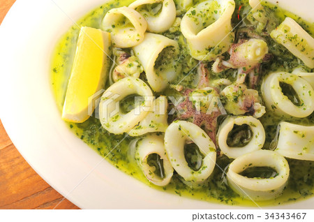 Squid basil sauce Squid basil sauce 34343467