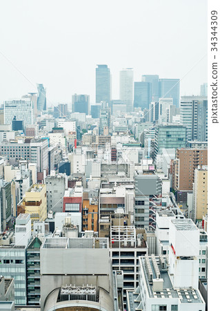 view of Nagoya TV Tower, landmark of Nagoya 34344309