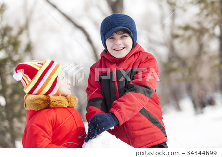 Winter active games Winter active games 34344699