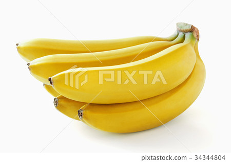 ripe banana isolate on white background 34344804