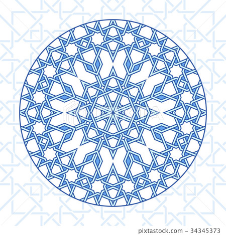 Intricate moorish eastern pattern Intricate moorish eastern pattern 34345373