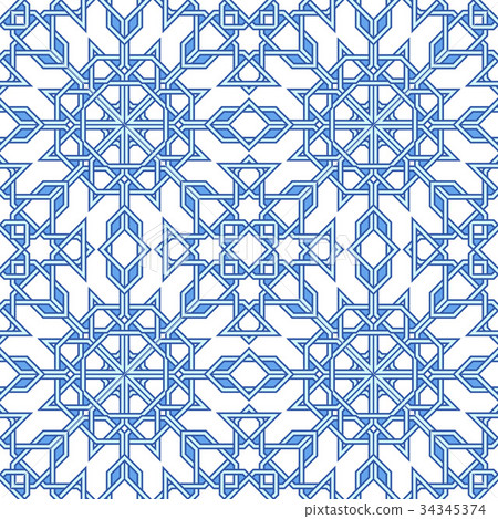 Intricate moorish eastern pattern 34345374