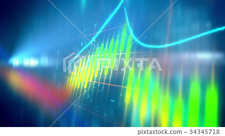 Colorful business line chart 34345718