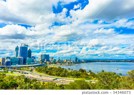 Cityscape of Perth seen from King Spark 34346073