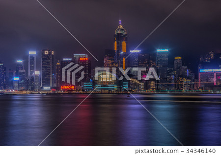 [Hong Kong night view] Hong Kong Wan Chai Convention Center 34346140