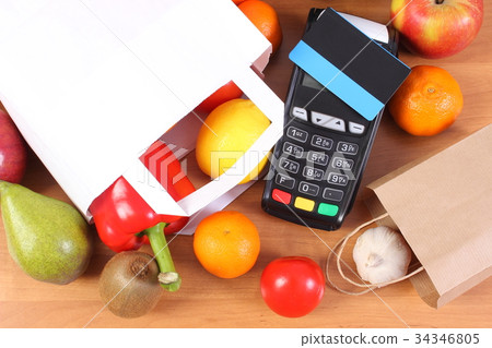 Payment terminal, contactless credit card 34346805