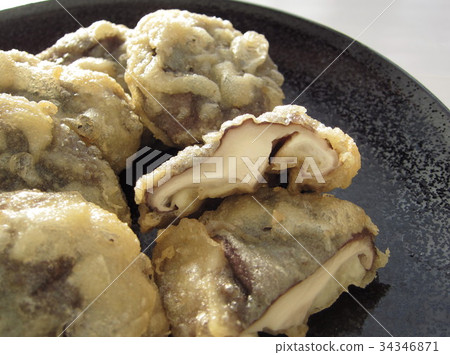 原始的香菇蘑菇可口天麩羅 34346871