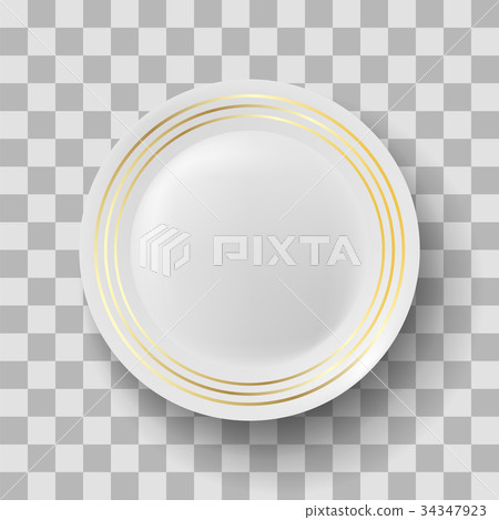 White Ceramic Plate White Ceramic Plate 34347923