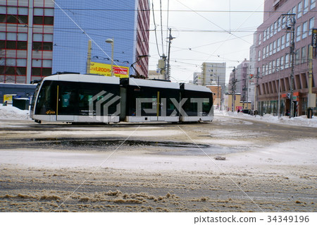 Sapporo City Tramway Snowy low floor car Polaris 34349196