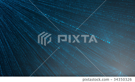 Abstract background with particles rain. 3D 34350326