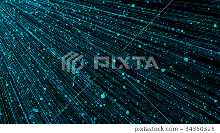 Abstract background with particles rain. 3D Abstract background with particles rain. 3D 34350328