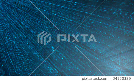 Abstract background with particles rain. 3D Abstract background with particles rain. 3D 34350329