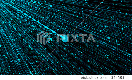 Abstract background with particles rain. 3D 34350333