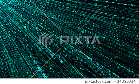 Abstract background with particles rain. 3D 34350334