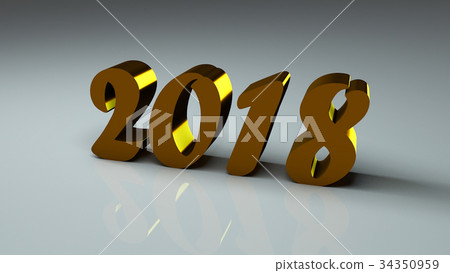 Abstract background with three-dimensional 2018 34350959