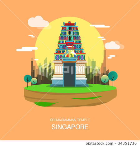 Sri mariamman temple landmark in Singapore Sri mariamman temple landmark in Singapore 34351736