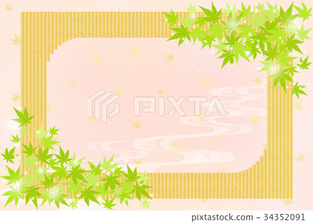 溫泉圖像Takegaki和藍色的秋葉 34352091