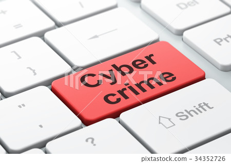 Safety concept: Cyber Crime on computer keyboard Safety concept: Cyber Crime on computer keyboard 34352726