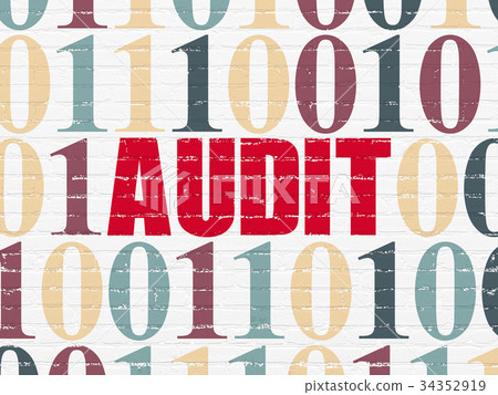 Finance concept: Audit on wall background 34352919