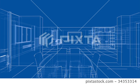 Interior sketch. Vector Interior sketch. Vector 34353314