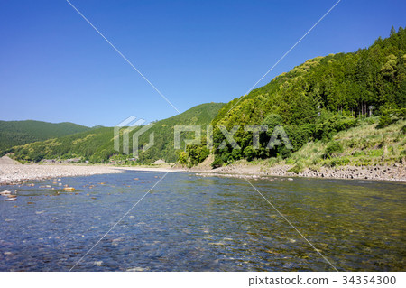 Flow of Kumano River 34354300