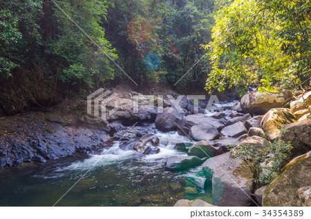 Scenery in Khao Sok National Park in Thailand 34354389