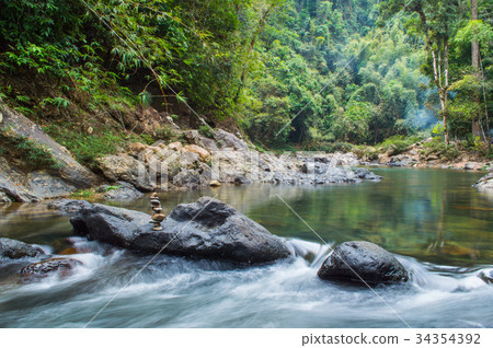 Scenery in Khao Sok National Park in Thailand 34354392