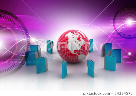 File folders rounded the globe 34354573