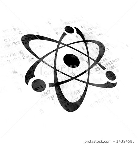 Science concept: Molecule on Digital background Science concept: Molecule on Digital background 34354593
