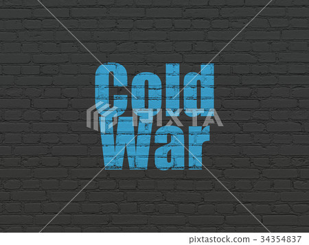Political concept: Cold War on wall background Political concept: Cold War on wall background 34354837