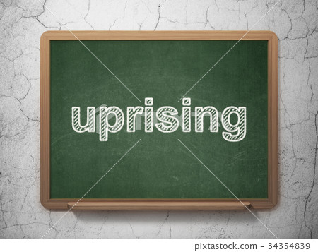 Political concept: Uprising on chalkboard 34354839