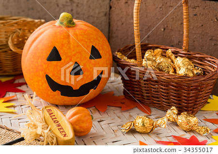 萬聖節南瓜糖果玩具南瓜萬聖節圖像 34355017