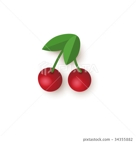 Red cherry, jackpot slot machine gambling symbol Red cherry, jackpot slot machine gambling symbol 34355882
