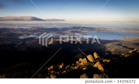 View from Mount Wellington overlooking Hobart View from Mount Wellington overlooking Hobart 34356372