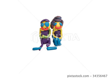 Two people from plasticine Two people from plasticine 34356467
