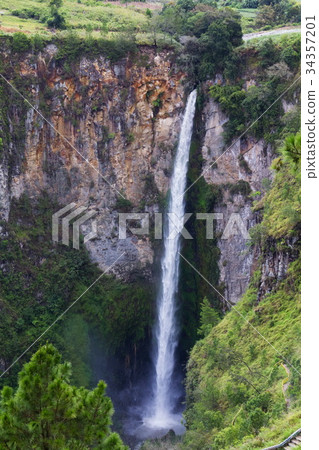 Sipisopiso waterfall, Medan, Indonesia. Sipisopiso waterfall, Medan, Indonesia. 34357201