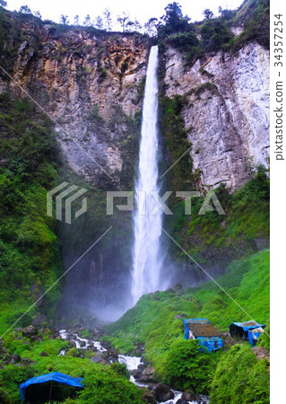 Sipisopiso waterfall, Medan, Indonesia. Sipisopiso waterfall, Medan, Indonesia. 34357254