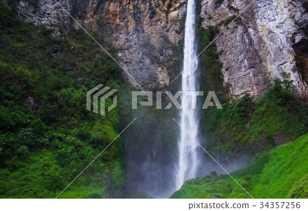 Sipisopiso waterfall, Medan, Indonesia. Sipisopiso waterfall, Medan, Indonesia. 34357256
