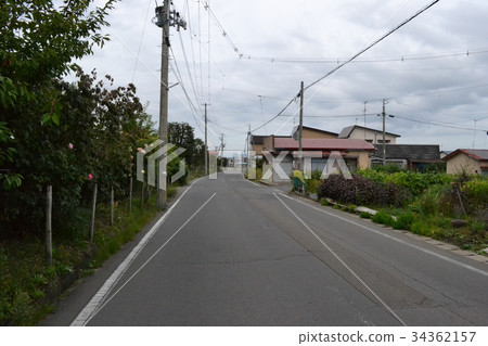 Hirosaki city suburbs in the early autumn 34362157