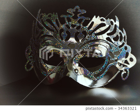 Silver mask Beauty fashion. 34363321