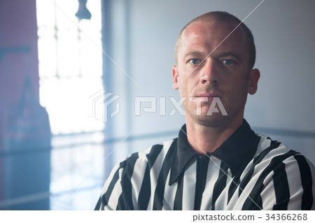 Close-up portrait of young male referee 34366268