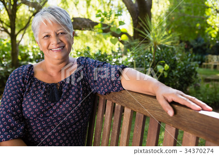Senior woman at the park Senior woman at the park 34370274