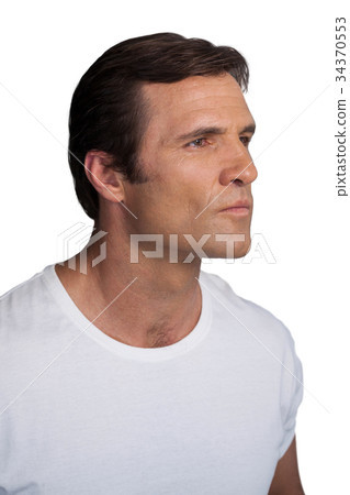 Thoughtful mature man looking away 34370553