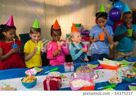 Children having drink Children having drink 34375217
