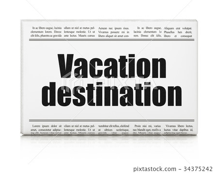 Vacation concept: newspaper headline Vacation - Stock Illustration ...