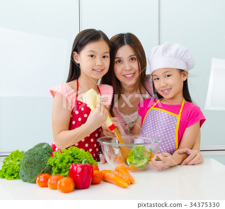 Kitchen lifestyle of asian family Kitchen lifestyle of asian family 34375330