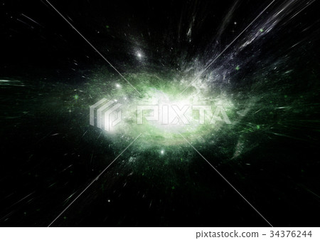 Stars, dust and gas nebula in a far galaxy Stars, dust and gas nebula in a far galaxy 34376244