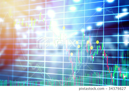 Abstract blurred stock market concept and 34379827