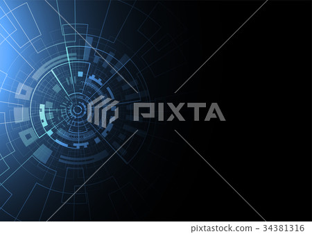 Abstract technology futuristic network Abstract technology futuristic network 34381316